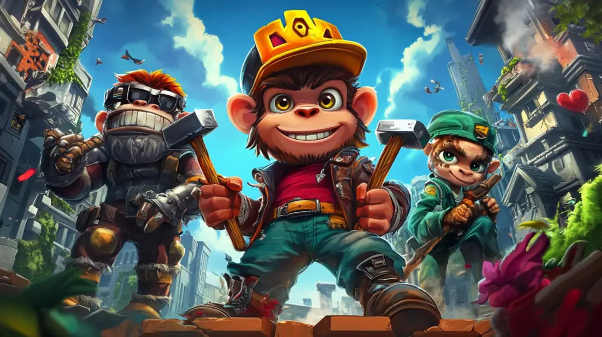 O personagem Zeus do jogo Gates of Olympus, um homem musculoso com barba e coroa dourada, em um cenário de templos antigos com fogo e uma atmosfera celestial.